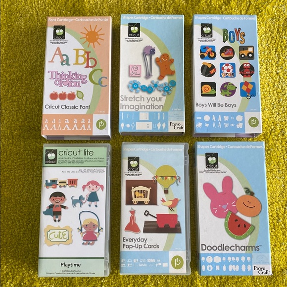 Cricut Other - 6 CRICUT Cartridges Bundle Crafts Crafting Scrapbooking